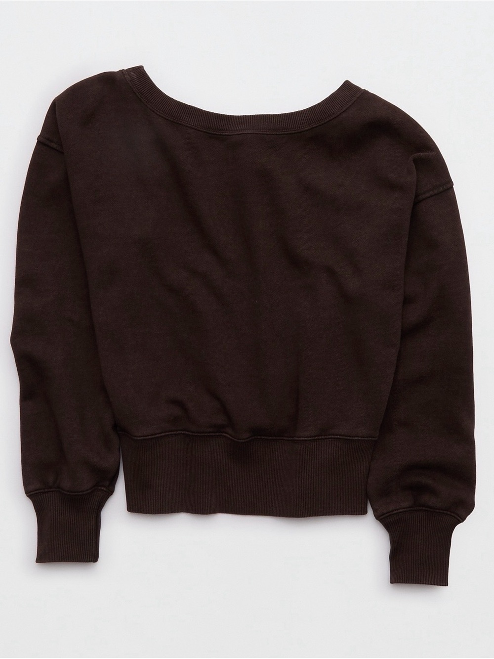 Aerie Go-To Off The Shoulder Sweatshirt  Deep Earth Bin#24 - Picture 4 of 4